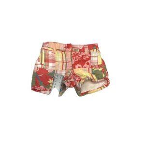 Colorful Pink Plaid Adjustable Waist Shorts Size 3-6 Months